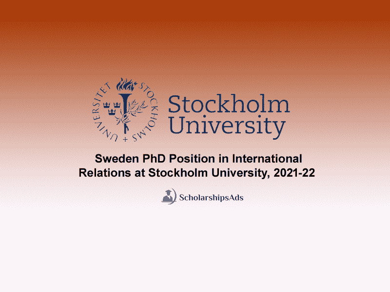 phd student position stockholm university